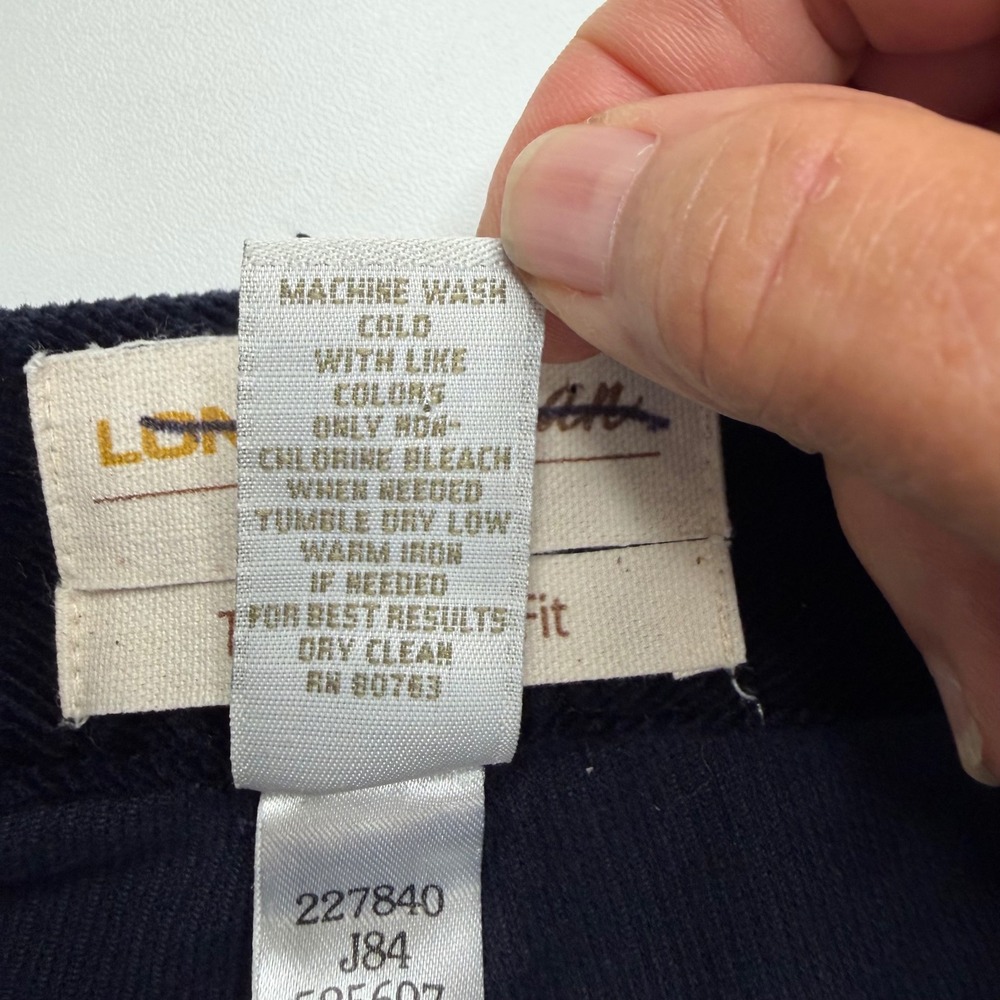 London Jean Corduroy Pants Women 12 Extra Long Navy Stretch Christie Fit Preppy - Picture 5 of 9